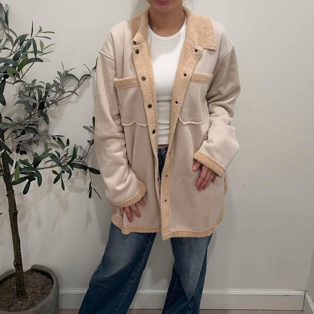 NWT Hem & Thread Suede Shacket Jacket